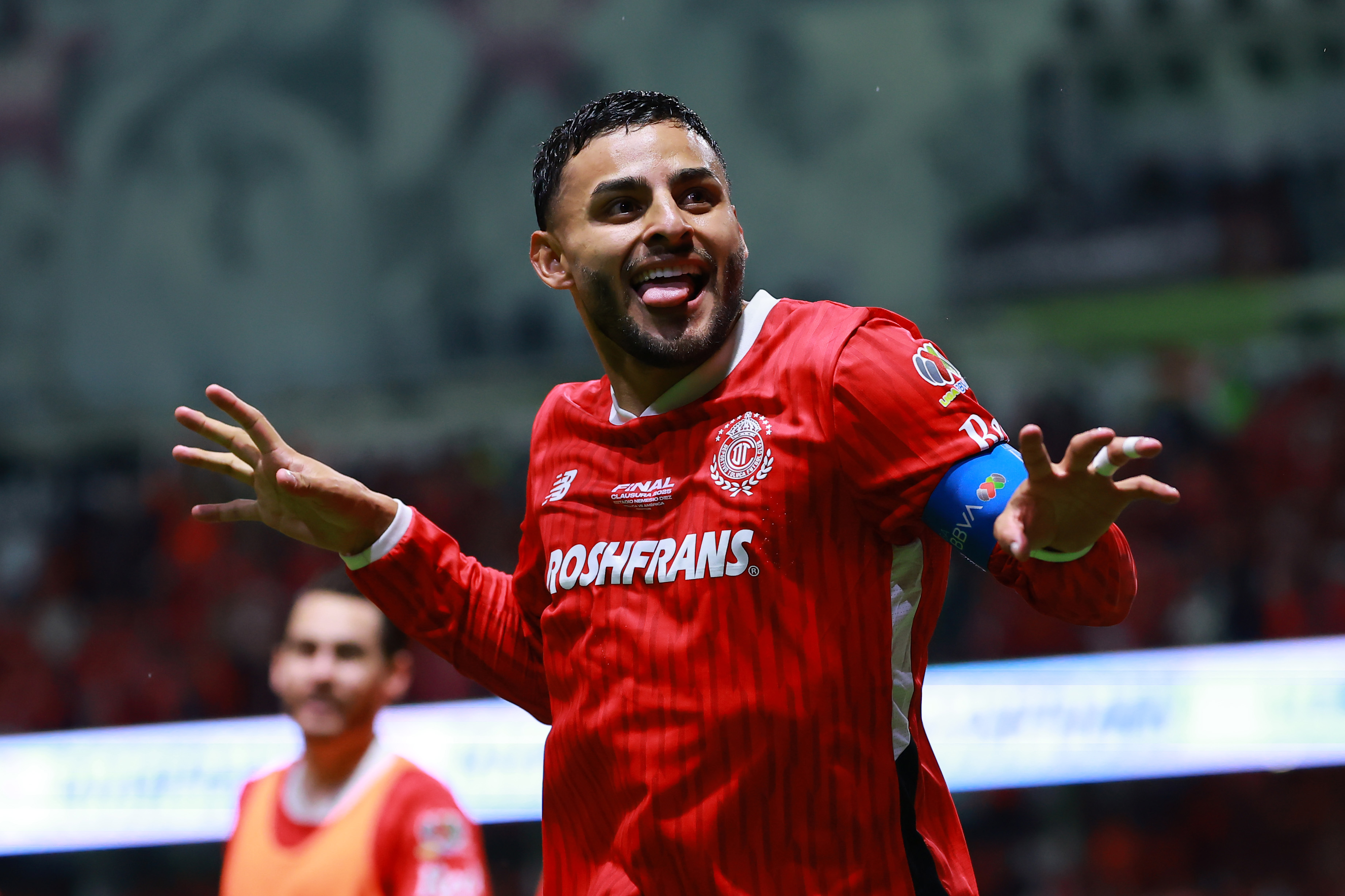 Alexis Vega, jugador del Toluca, en un partido de la Liga MX